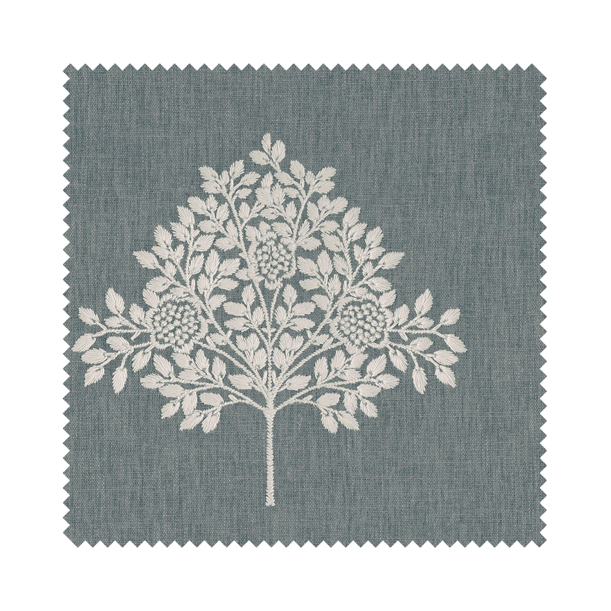 William Morris At Home Marigold Tree Embroidery Woad Motorised - Image 6