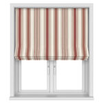 Laura Ashley Awning Stripe Crimson Motorised