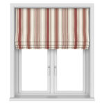Laura Ashley Awning Stripe Crimson Motorised