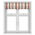 Laura Ashley Awning Stripe Crimson Motorised