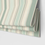 Laura Ashley Awning Stripe Smoke Green Motorised