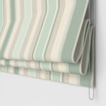 Laura Ashley Awning Stripe Smoke Green No Drill