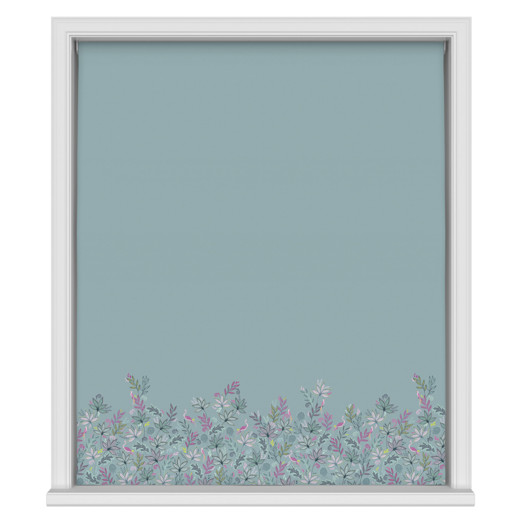 Sara Miller Botanic Paradise Border Dusky Blue Motorised - Image 2