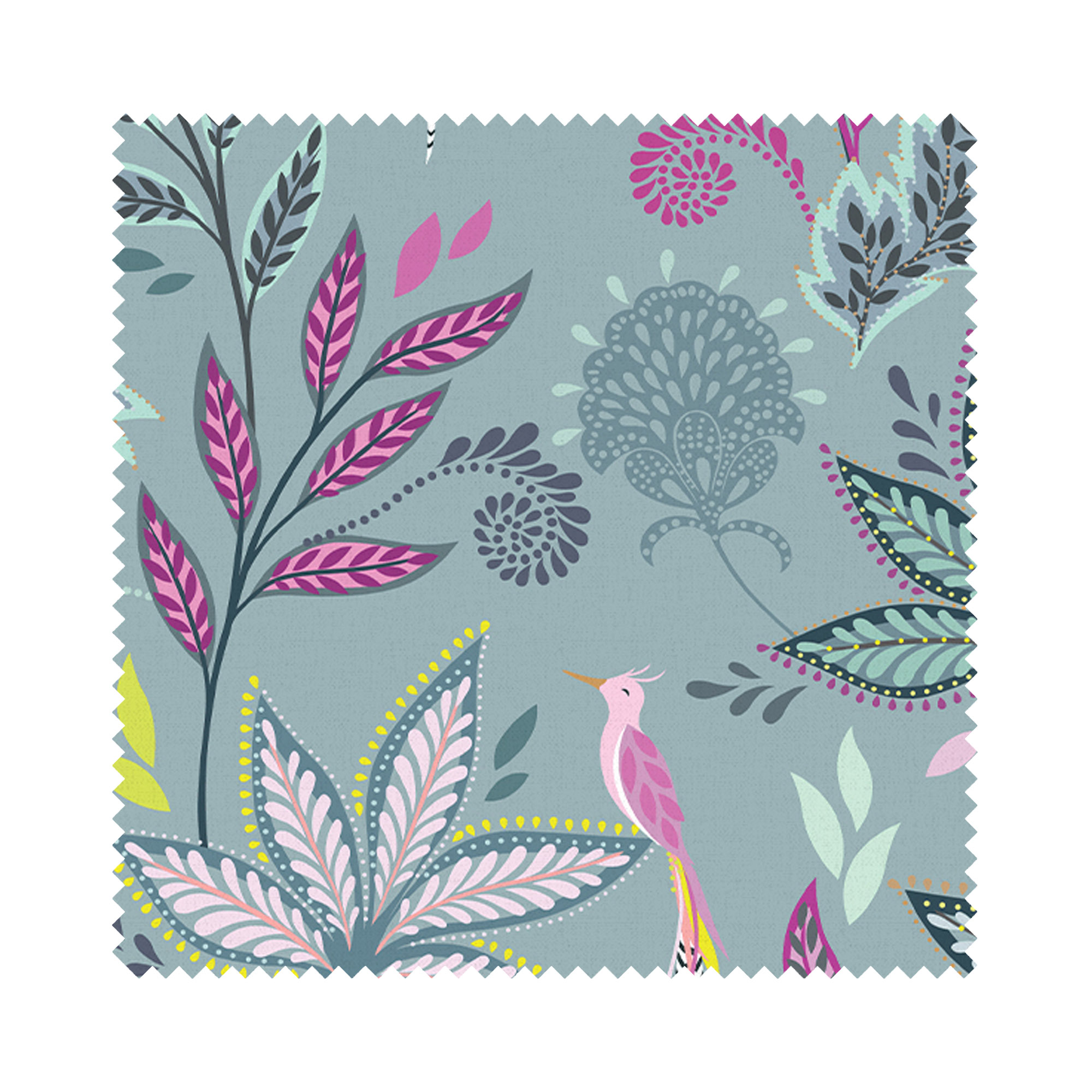 Sara Miller Botanic Paradise Border Dusky Blue Motorised - Image 6