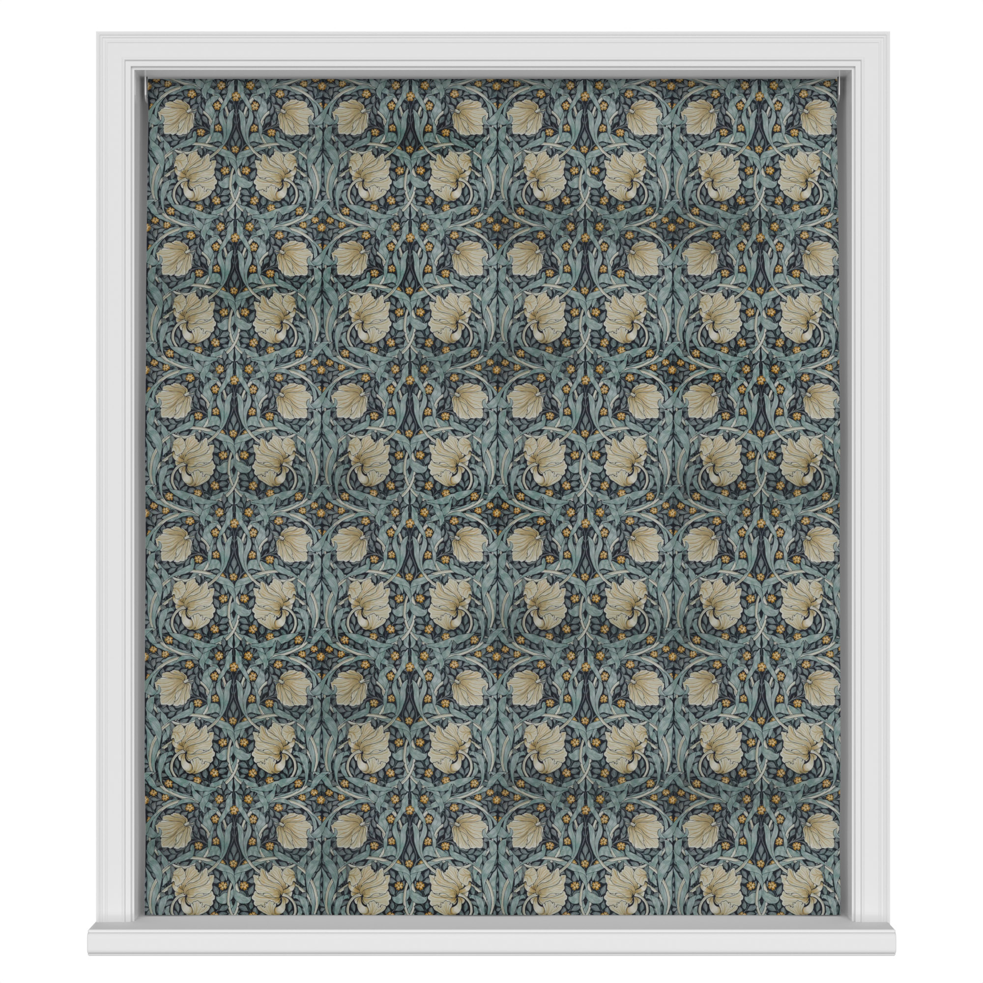William Morris At Home Pimpernel Velvet Indigo Motorised - Image 2