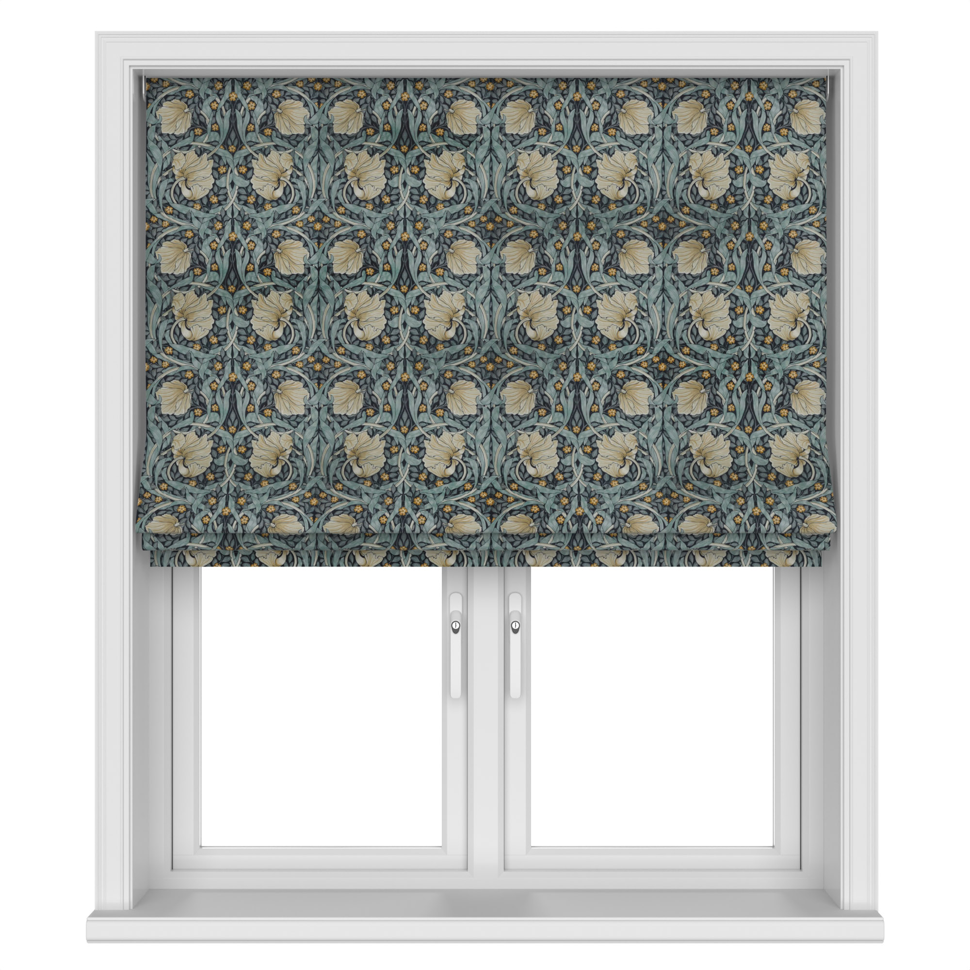 William Morris At Home Pimpernel Velvet Indigo Motorised - Image 3