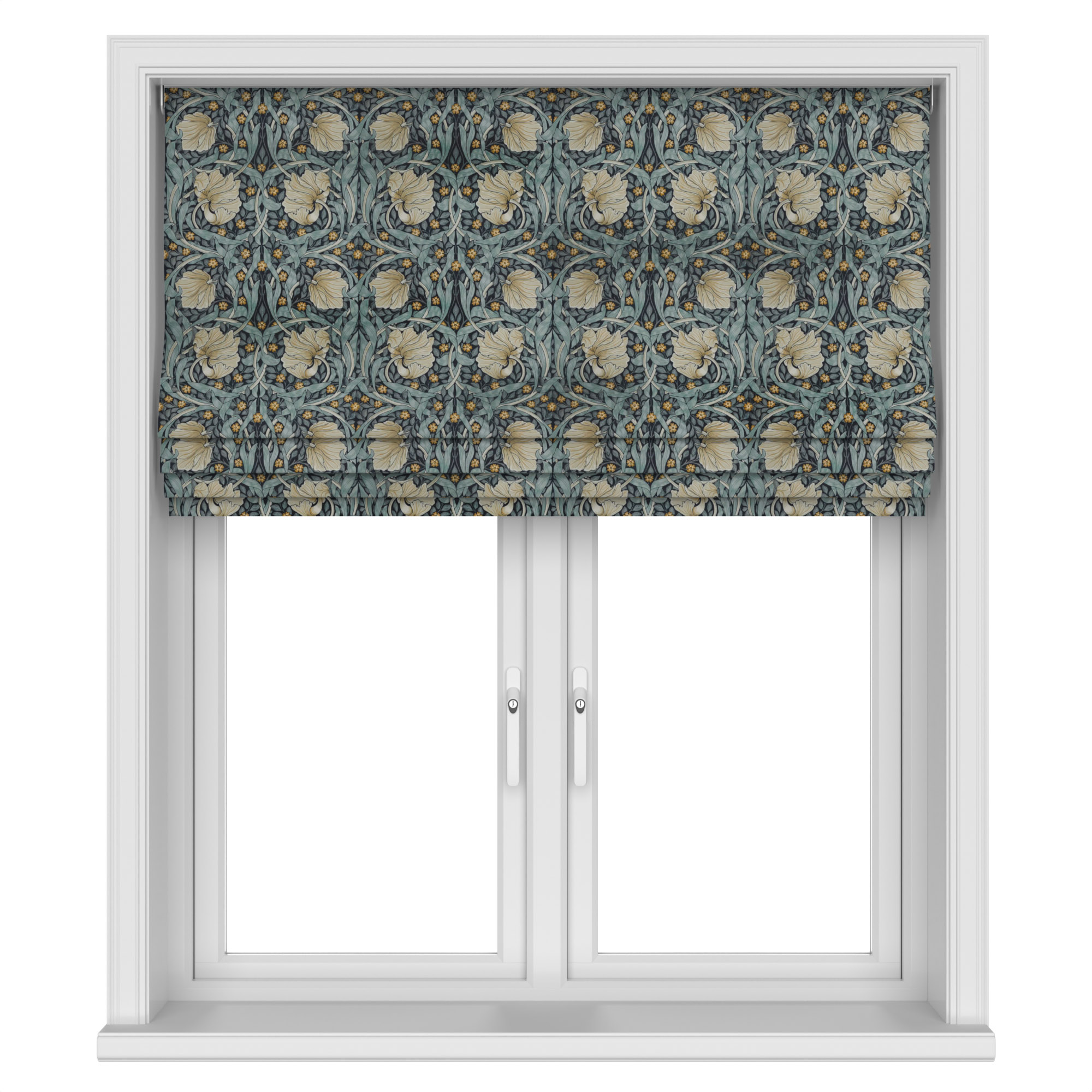 William Morris At Home Pimpernel Velvet Indigo Motorised - Image 4