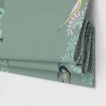 Sara Miller Peacock Filigree Sage Green Motorised