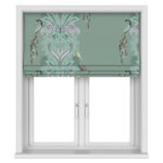 Sara Miller Peacock Filigree Sage Green Motorised