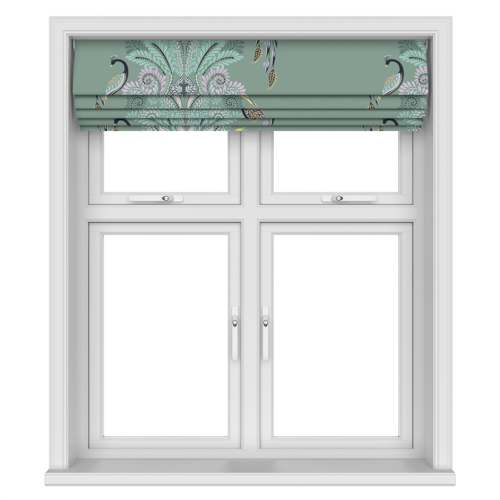 Sara Miller Peacock Filigree Sage Green Motorised - Image 5