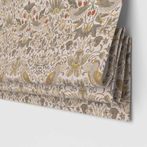 William Morris At Home Strawberry Thief Ochre Motorised