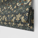 William Morris At Home Strawberry Thief Velvet Indigo Motorised