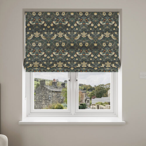 William Morris At Home Strawberry Thief Velvet Indigo