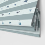 Sophie Allport Whale Stripe Deep Duckegg Motorised