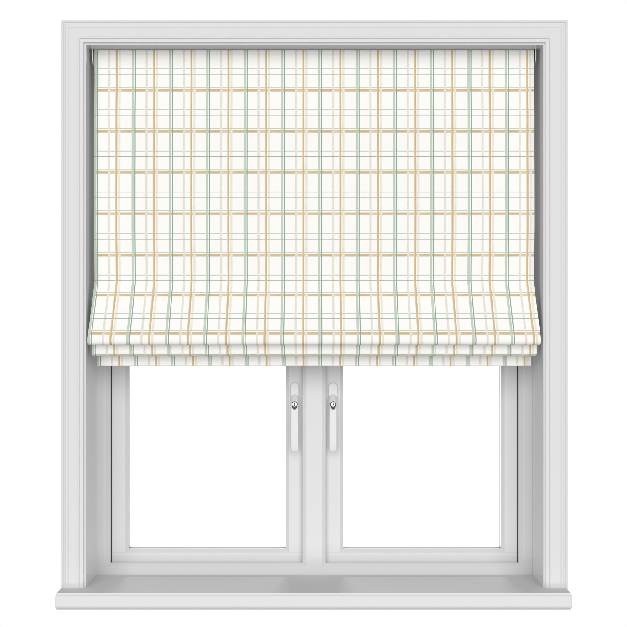 Laura Ashley Burford Check Ochre Motorised - Image 3