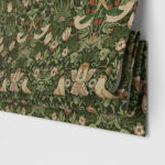 William Morris At Home Strawberry Thief Velvet Nettle Motorised