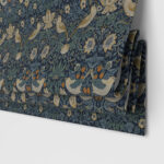 William Morris At Home Strawberry Thief Woad Motorised