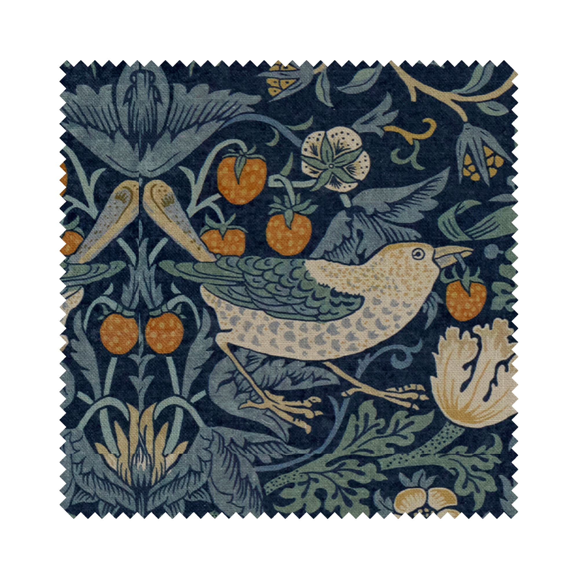 William Morris At Home Strawberry Thief Woad Motorised - Image 6