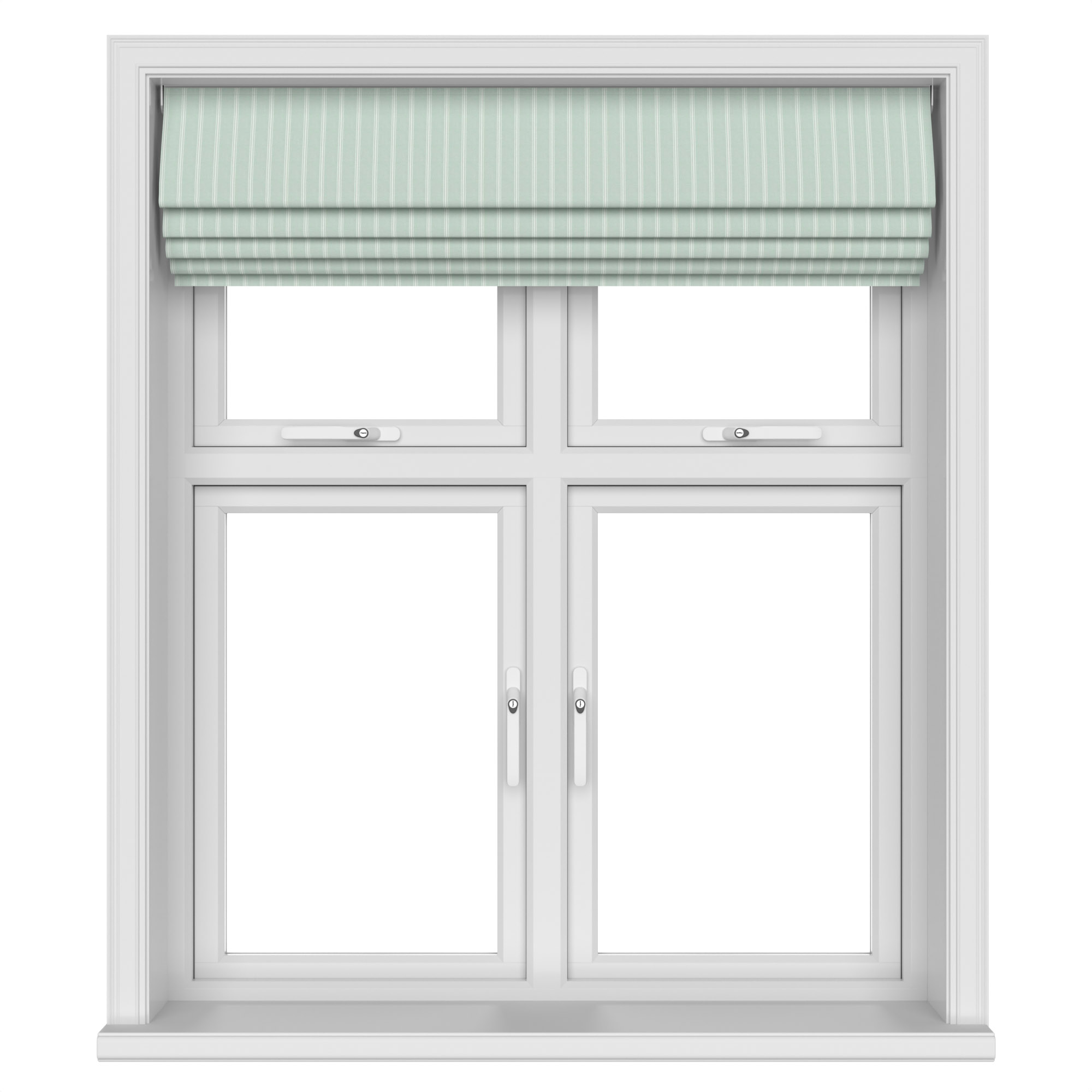 Laura Ashley Burnsall Stripe Smoke Green Motorised - Image 5