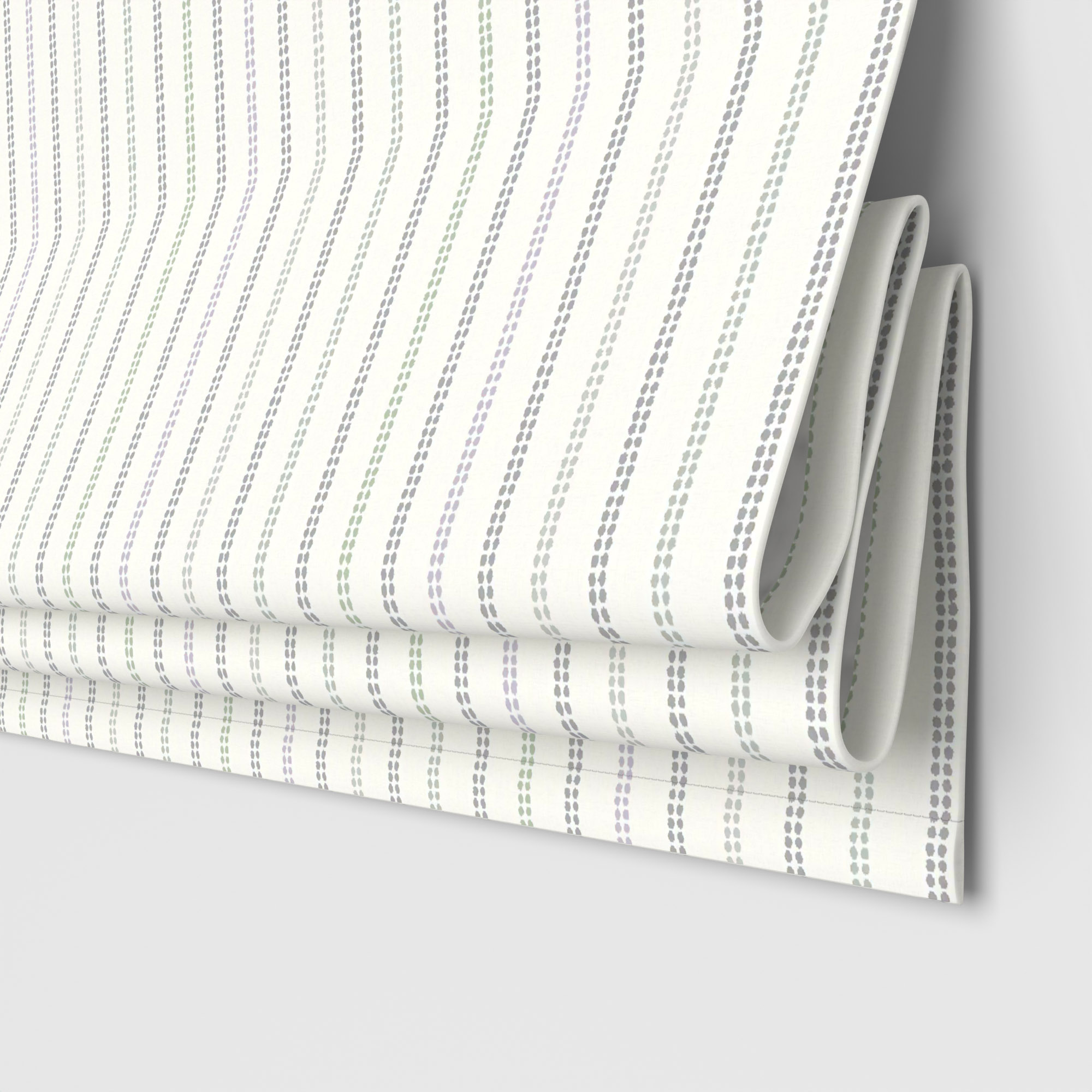 Laura Ashley Candy Stripe Dove Grey Motorised