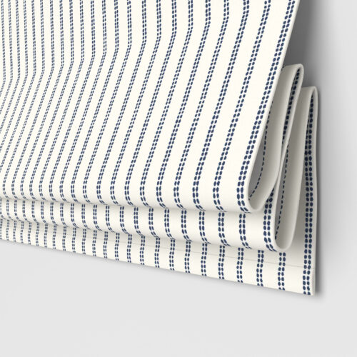 Laura Ashley Candy Stripe French Navy Motorised