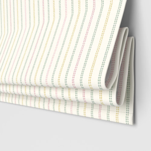 Laura Ashley Candy Stripe Pale Ochre Motorised
