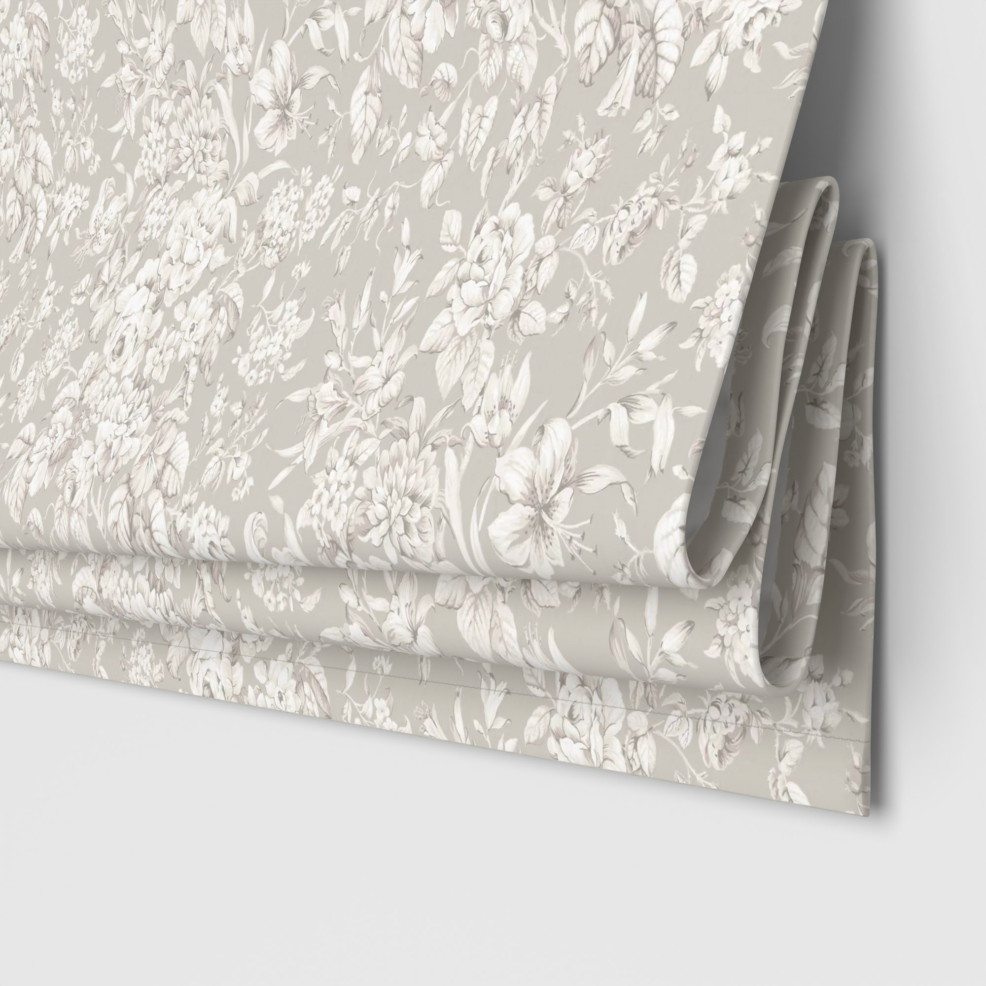 Laura Ashley Heledd Blooms Dove Grey Motorised