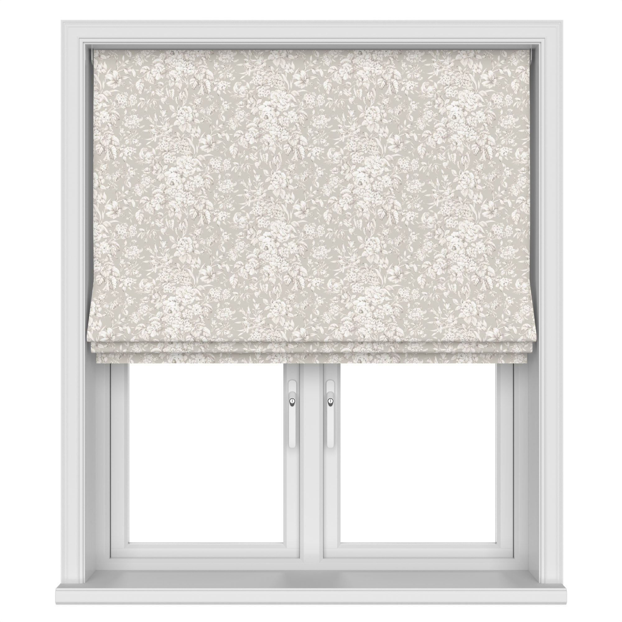 Laura Ashley Heledd Blooms Dove Grey Motorised - Image 3
