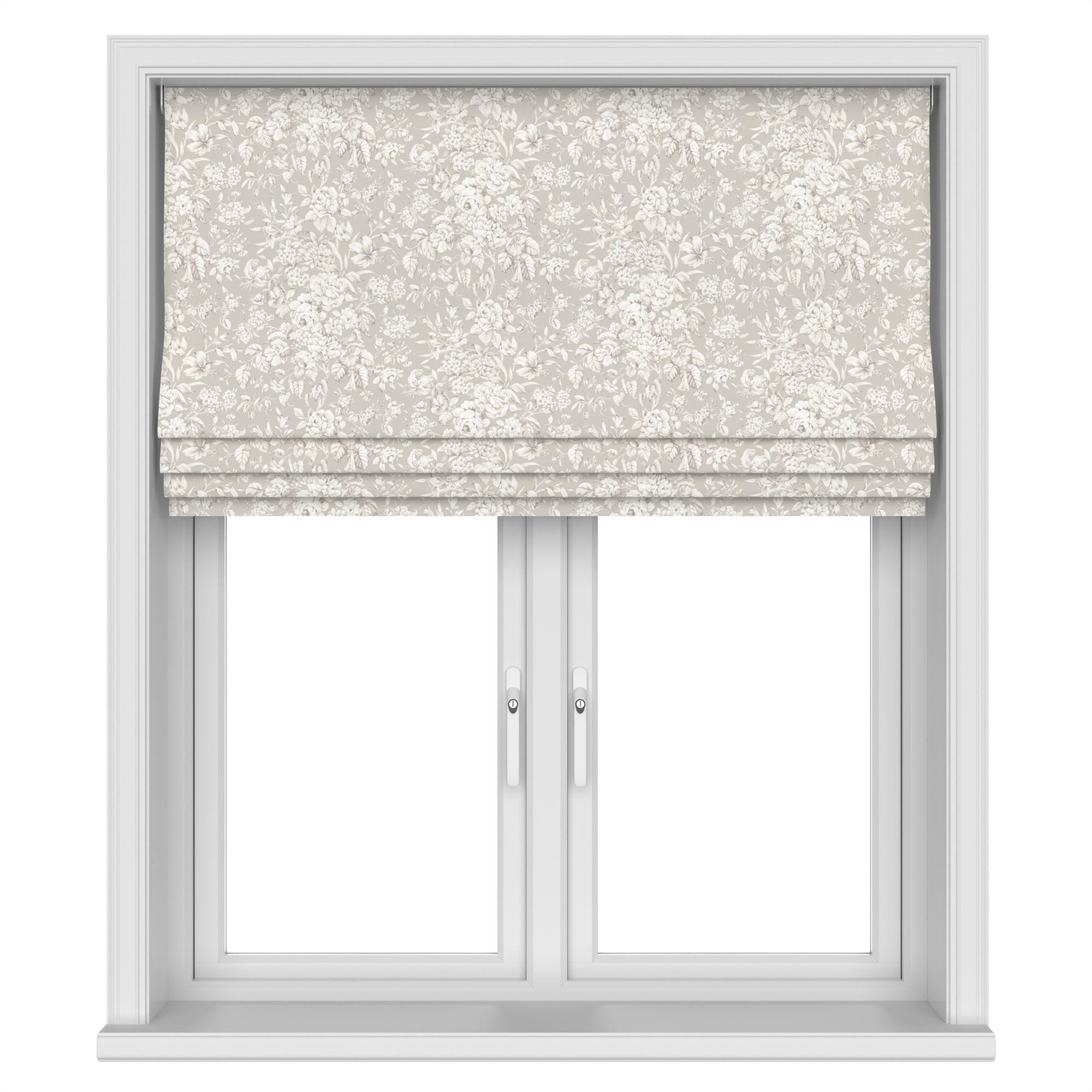 Laura Ashley Heledd Blooms Dove Grey Motorised - Image 4
