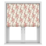 Laura Ashley Hollyhocks Coral Pink Motorised