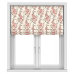 Laura Ashley Hollyhocks Coral Pink Motorised