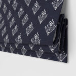 Laura Ashley Lady Fern Embroidery French Navy Motorised