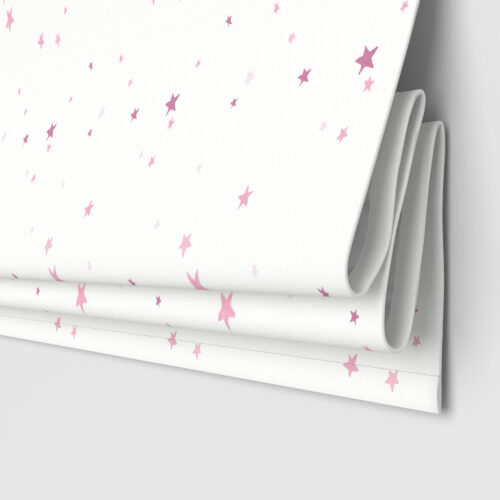 Laura Ashley Painterly Stars Pink Motorised