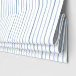 Laura Ashley Painterly Stripe Dark Seaspray Motorised