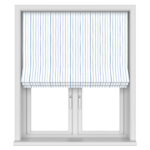 Laura Ashley Painterly Stripe Dark Seaspray Motorised