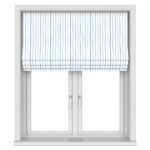 Laura Ashley Painterly Stripe Dark Seaspray Motorised