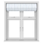 Laura Ashley Painterly Stripe Dark Seaspray Motorised