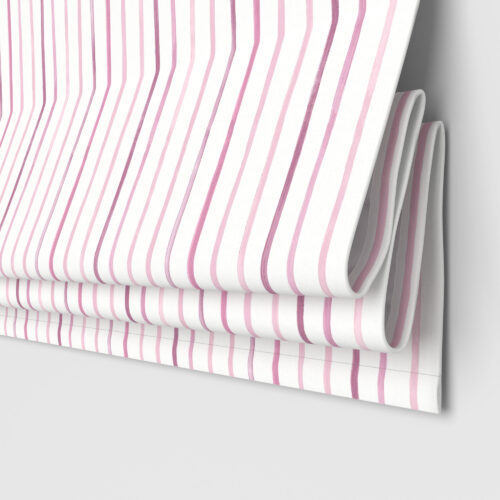 Laura Ashley Painterly Stripe Pink Motorised