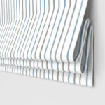 Laura Ashley Painterly Stripe Pale Steel Motorised