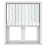 Laura Ashley Painterly Stripe Pale Steel Motorised