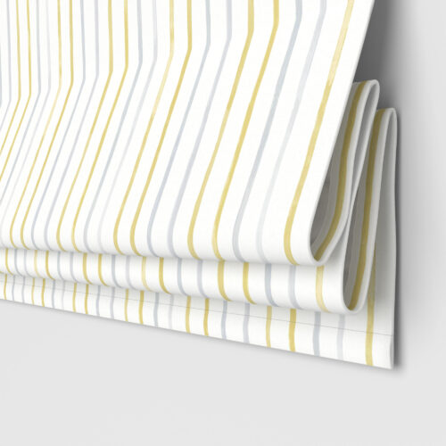 Laura Ashley Painterly Stripe Yellow Motorised