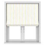 Laura Ashley Painterly Stripe Yellow Motorised