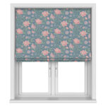 Laura Ashley Tapestry Floral Dusky Seaspray Motorised