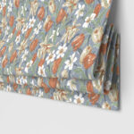 Laura Ashley Tulips Dusky Seaspray Motorised