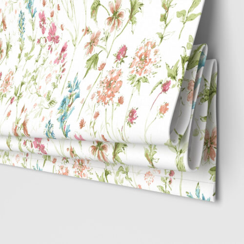 Laura Ashley Wild Meadow Crimson Motorised