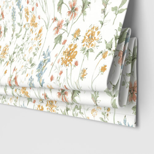 Laura Ashley Wild Meadow Pale Gold Motorised