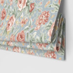 Laura Ashley Wild Roses Ochre Yellow Motorised