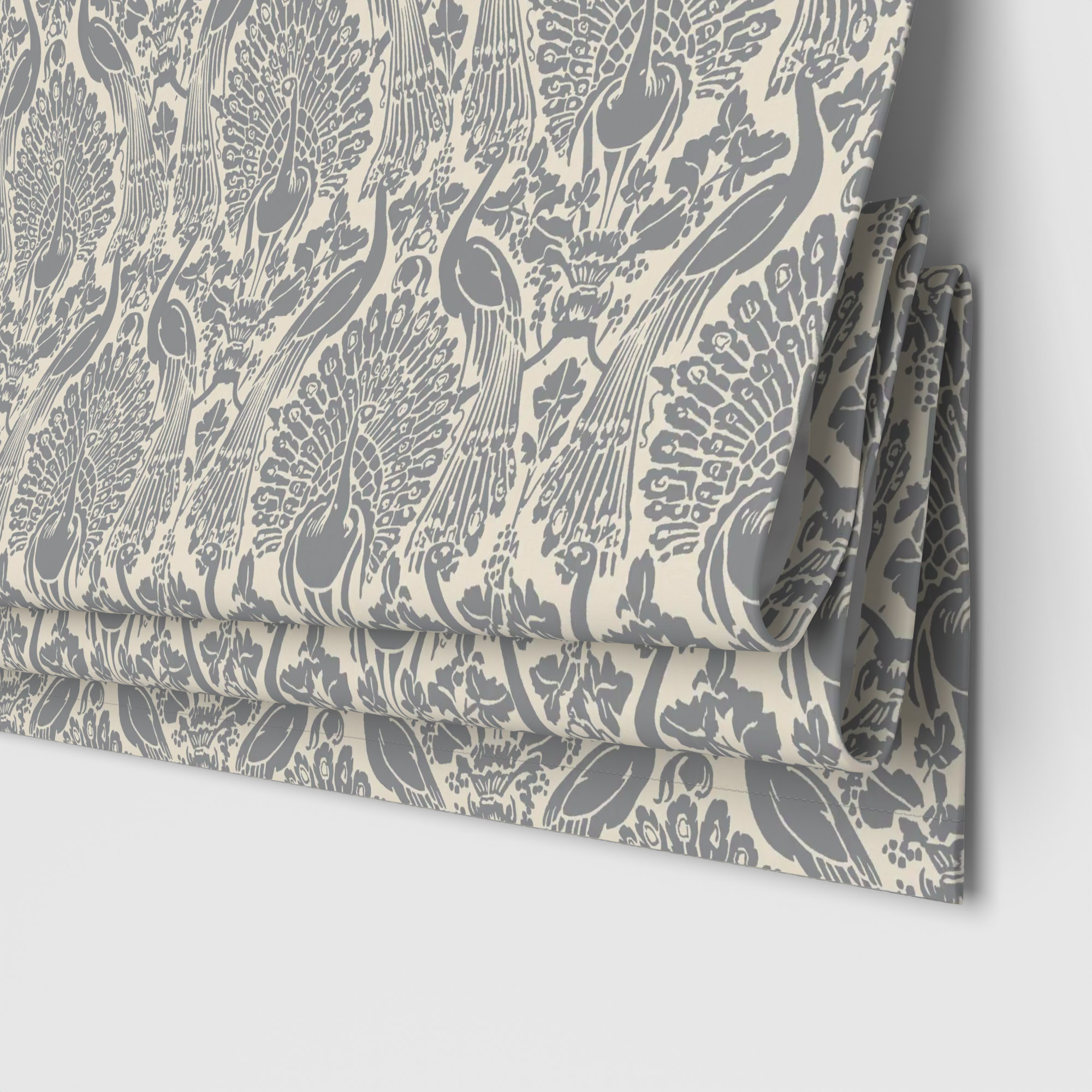 Laura Ashley Peacock Damask Steel Motorised