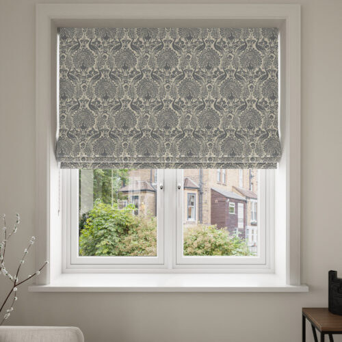 Laura Ashley Peacock Damask Steel