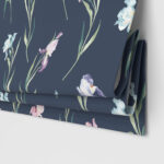 Laura Ashley Hawling Irises Midnight Navy Motorised